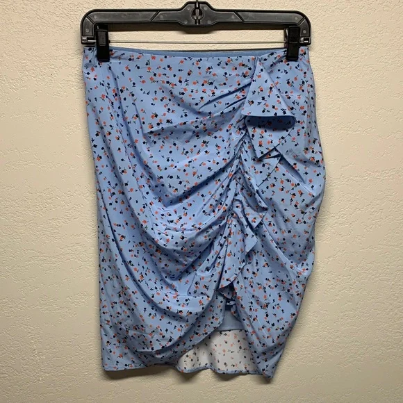 Veronica Beard Asymmetrical Blue Floral Skirt - Picture 1 of 3